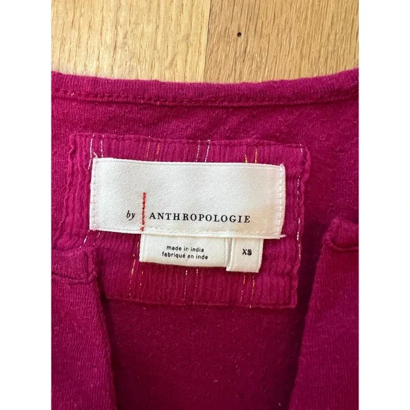 Anthropologie Caroline ruffled babydoll top Raspberry (XS) - Picture 6 of 9